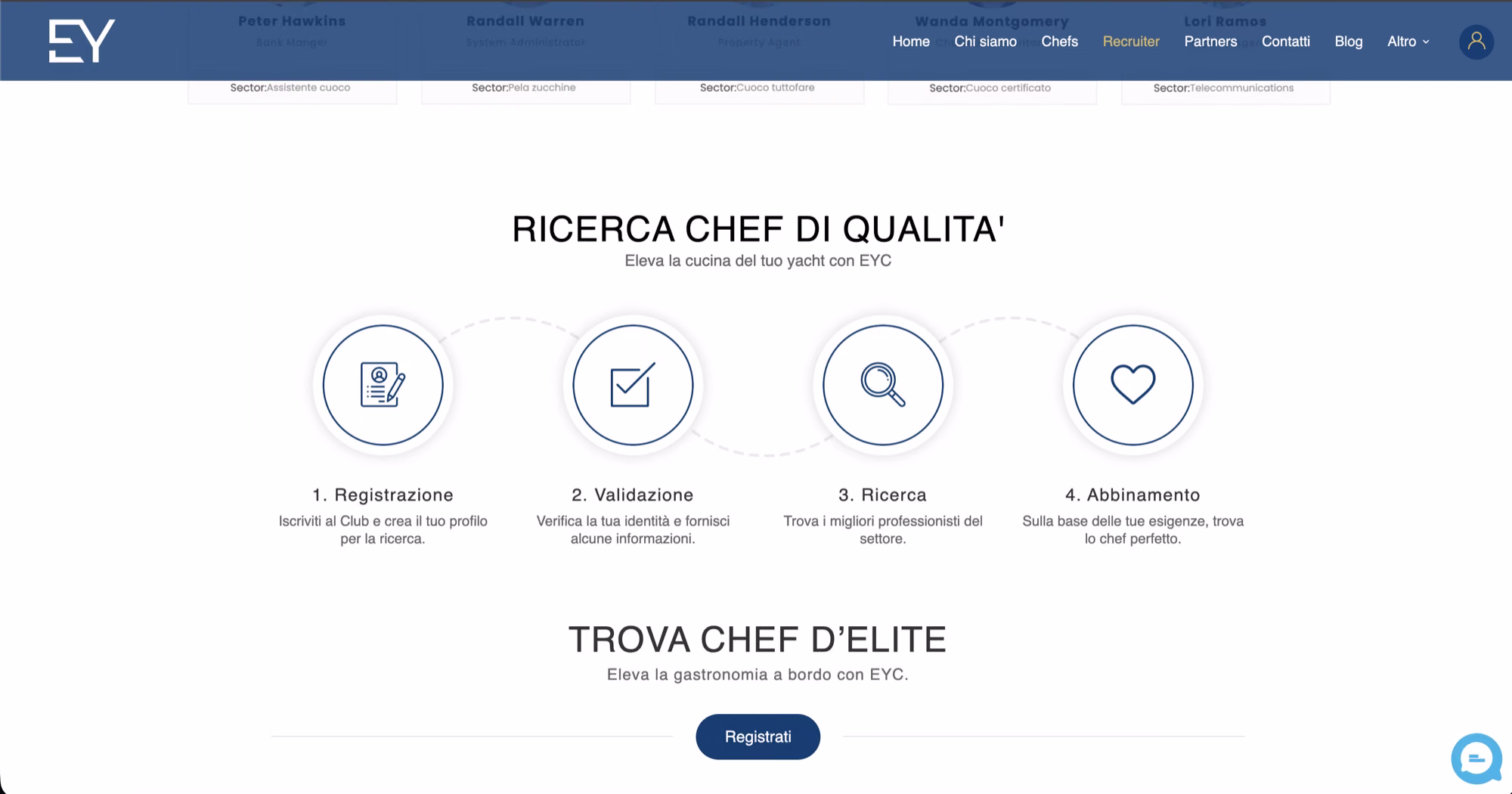 Elite Yachts Club — il percorso per i recruiter