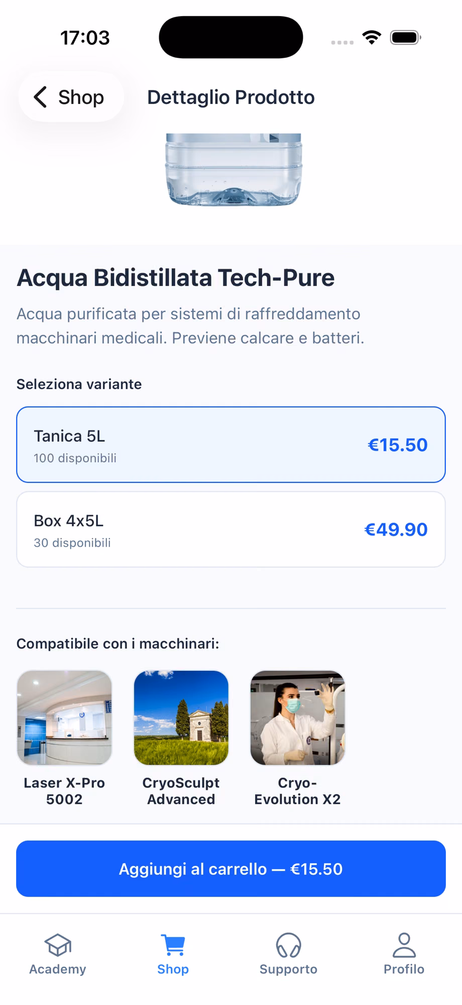 App MS Group — dettaglio prodotto