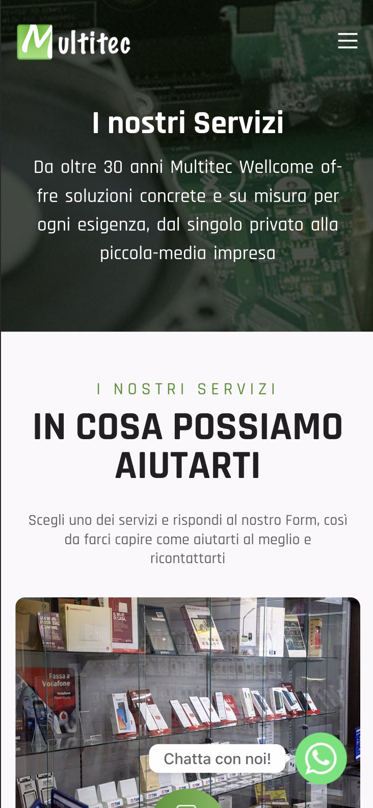 Multitec — i servizi su mobile
